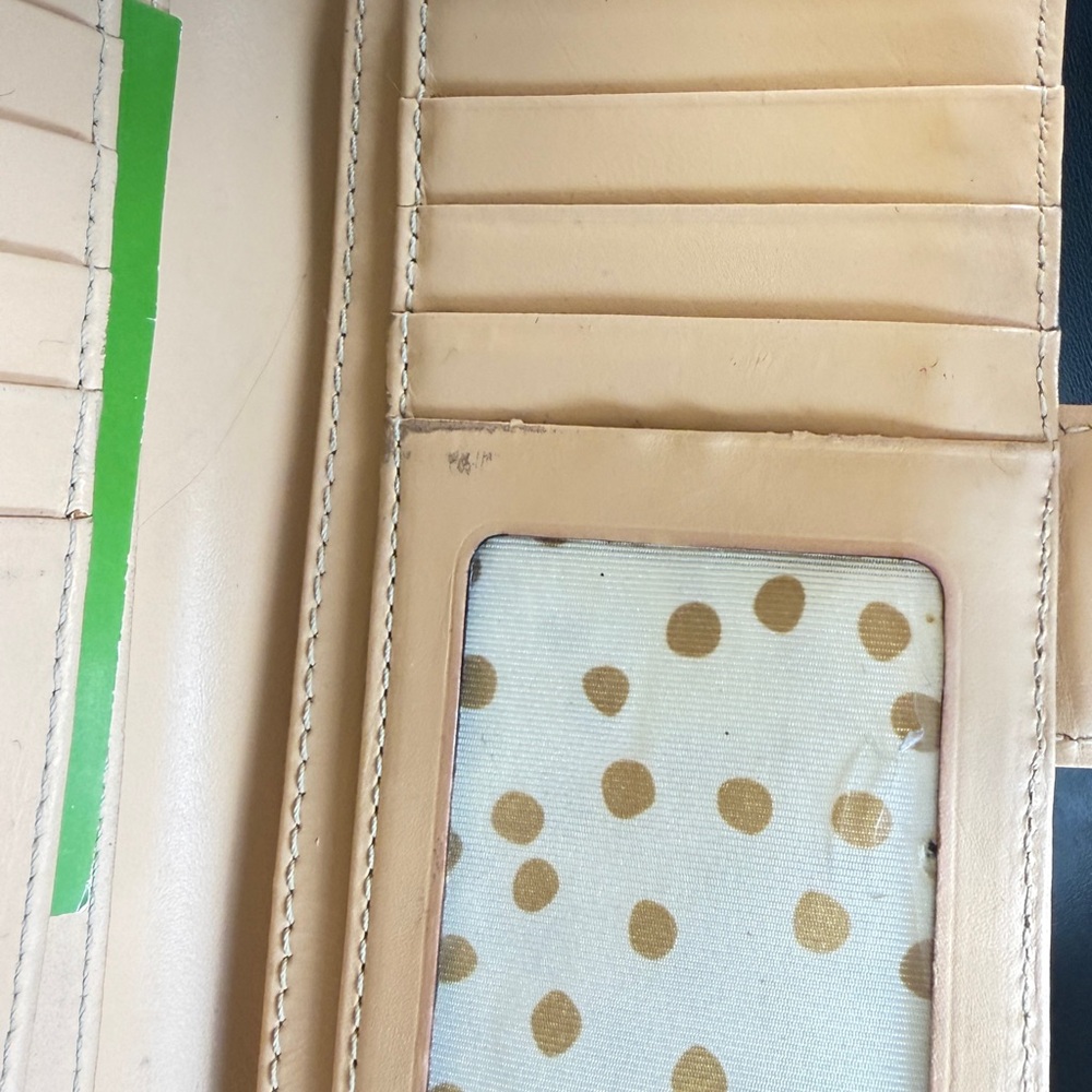 kate spade Green Leather Card Wallet with Gold Logo - Picture 5 of 7